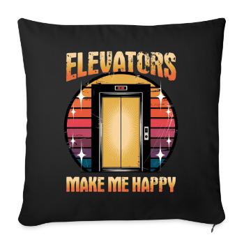 Elevator toddler & kids - Sofa pillowcase 17,3'' x 17,3'' (45 x 45 cm) - black - Front