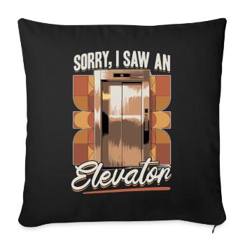 Elevator toddler & kids - Sofa pillowcase 17,3'' x 17,3'' (45 x 45 cm) - black - Front