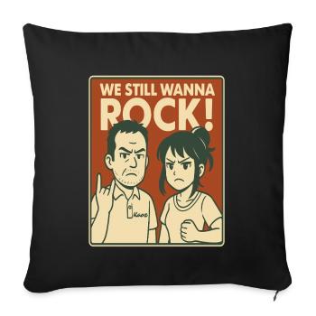 Rebellious Rock Parent Duo  - Sofa pillowcase 17,3'' x 17,3'' (45 x 45 cm) - black - Front