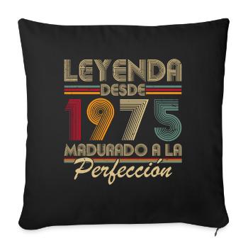 50 Years 1975 Vintage Retro Birthday - Sofa pillowcase 17,3'' x 17,3'' (45 x 45 cm) - black - Front