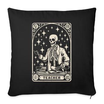 teacher teacher educator - Sofa pillowcase 17,3'' x 17,3'' (45 x 45 cm) - black - Front
