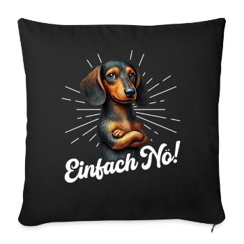 Simply Nope Dachshund Dog Dog Breed - Sofa pillowcase 17,3'' x 17,3'' (45 x 45 cm) - black - Front