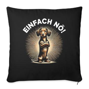 Simply Nope Dachshund Dog Dog Breed - Sofa pillowcase 17,3'' x 17,3'' (45 x 45 cm) - black - Front