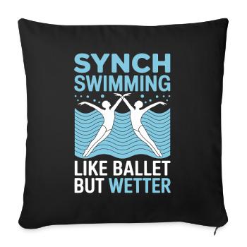 Natation synchronisée Natation artistique Sports nautiques - Housse de coussin décorative 45 x 45 cm - noir - Devant