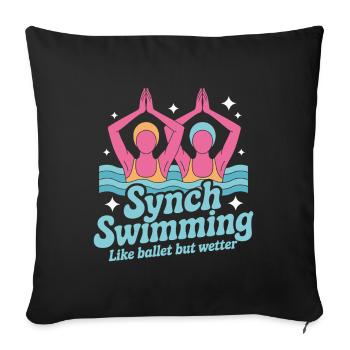 Natation synchronisée Natation artistique Sports nautiques - Housse de coussin décorative 45 x 45 cm - noir - Devant