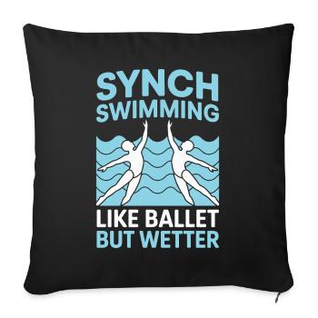 Natation synchronisée Natation artistique Sports nautiques - Housse de coussin décorative 45 x 45 cm - noir - Devant