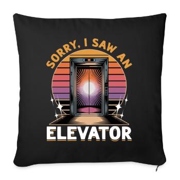 Elevator toddler & kids - Sofa pillowcase 17,3'' x 17,3'' (45 x 45 cm) - black - Front