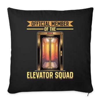 Elevator toddler & kids - Sofa pillowcase 17,3'' x 17,3'' (45 x 45 cm) - black - Front