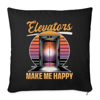 Elevator toddler & kids - Sofa pillowcase 17,3'' x 17,3'' (45 x 45 cm) - black - Front
