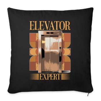 Elevator toddler & kids - Sofa pillowcase 17,3'' x 17,3'' (45 x 45 cm) - black - Front