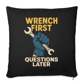 Car mechanic humor funny mechanic saying - Sofa pillowcase 17,3'' x 17,3'' (45 x 45 cm) - black - Front