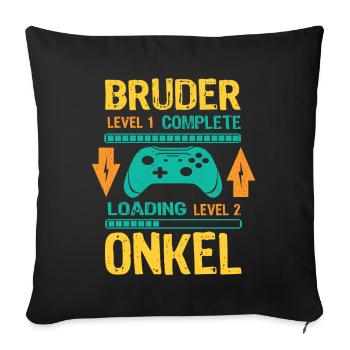 Je vais inviter l’accouchement de l’oncle en 2026 - Housse de coussin décorative 45 x 45 cm - noir - Devant