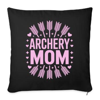 Bogenschießen Spruch Mutter Bogenschießen Geschenk - Sofakissenbezug 45 x 45 cm - Schwarz - Vorne