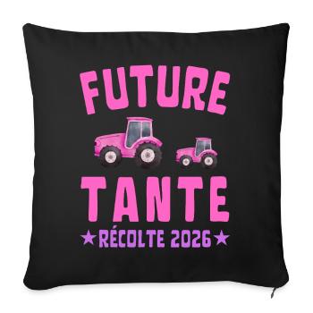Future Tante Récolte 2026 - Housse de coussin décorative 45 x 45 cm - noir - Devant