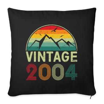 Retro Mountain Sunset Design - Sofa pillowcase 17,3'' x 17,3'' (45 x 45 cm) - black - Front
