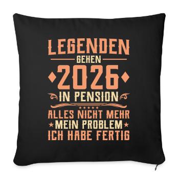 Les légendes prennent leur retraite en 2026 - Adieu collègue - Housse de coussin décorative 45 x 45 cm - noir - Devant