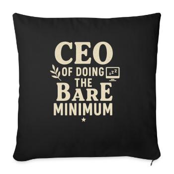 Impression de motivation minimaliste pour le PDG - Housse de coussin décorative 45 x 45 cm - noir - Devant