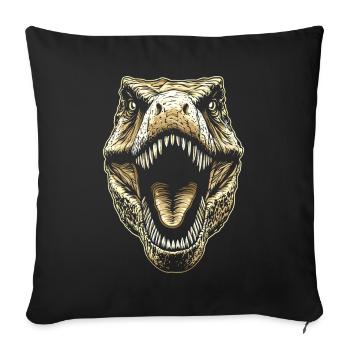 T-Rex Tyrannosaurus Rex Dino Papa Dinosaure - Housse de coussin décorative 45 x 45 cm - noir - Devant