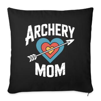 Bogenschießen Spruch Mutter Bogenschießen Geschenk - Sofakissenbezug 45 x 45 cm - Schwarz - Vorne