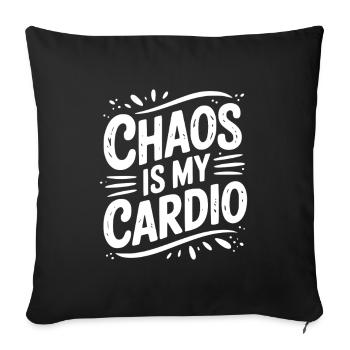 Le chaos, c’est mon cardio - Housse de coussin décorative 45 x 45 cm - noir - Devant