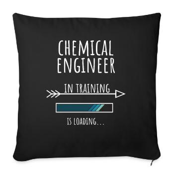 Cadeau Profession Formation Ingénieur chimiste - Housse de coussin décorative 45 x 45 cm - noir - Devant
