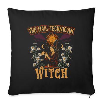 Designer d’ongles La sorcière de l’égule - Housse de coussin décorative 45 x 45 cm - noir - Devant