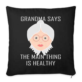 granny - Sofa pillowcase 17,3'' x 17,3'' (45 x 45 cm) - black - Front