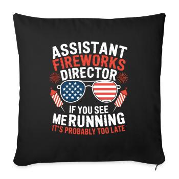  Funny Assistant Fireworks Director Memes 4th Of - Sofakissenbezug 45 x 45 cm - Schwarz - Vorne