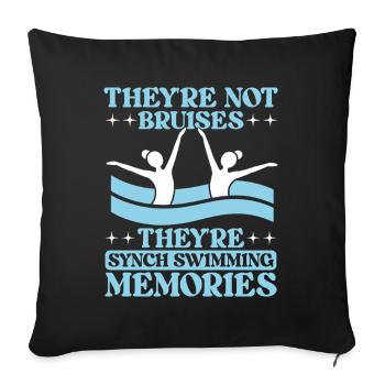Natation synchronisée Natation artistique Sports nautiques - Housse de coussin décorative 45 x 45 cm - noir - Devant