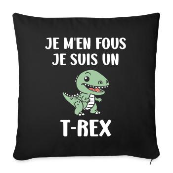 T-Rex Crazy Christmas - Sofa pillowcase 17,3'' x 17,3'' (45 x 45 cm) - black - Front