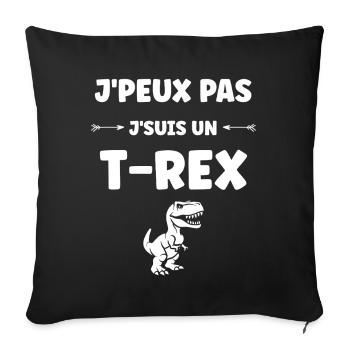 T-Rex Humorous and Casual - Sofa pillowcase 17,3'' x 17,3'' (45 x 45 cm) - black - Front
