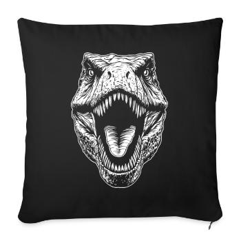 T-Rex Tyrannosaurus Rex Dino Papa Dinosaure - Housse de coussin décorative 45 x 45 cm - noir - Devant