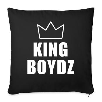 Boydz Name Letter B King Crown Fathers T Shirt Men - Sofa pillowcase 17,3'' x 17,3'' (45 x 45 cm) - black - Front