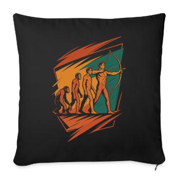 Entwicklung Des Bogenschießens Archer Bow Target - Sofakissenbezug 45 x 45 cm - Schwarz - Vorne
