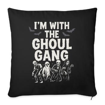 I’m With The Ghoul Gang, tenue d’Halloween - Housse de coussin décorative 45 x 45 cm - noir - Devant