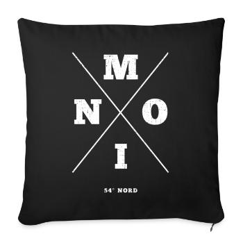 Maritime design with Moin 54°Nord - Sofa pillowcase 17,3'' x 17,3'' (45 x 45 cm) - black - Front