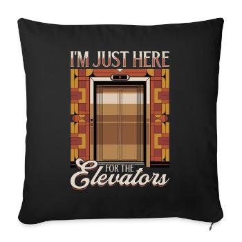 Elevator toddler & kids - Sofa pillowcase 17,3'' x 17,3'' (45 x 45 cm) - black - Front