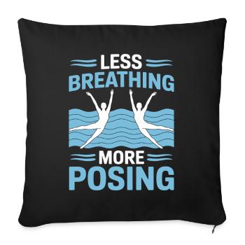 Natation synchronisée Natation artistique Sports nautiques - Housse de coussin décorative 45 x 45 cm - noir - Devant