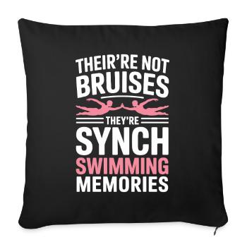 Synchronschwimmen Kunstschwimmen Wassersport - Sofakissenbezug 45 x 45 cm - Schwarz - Vorne