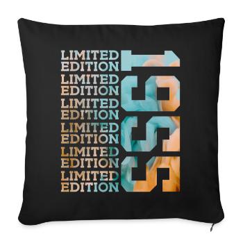LIMITED EDITION 1955 71 YEARS 71ST BIRTHDAY - Sofa pillowcase 17,3'' x 17,3'' (45 x 45 cm) - black - Front