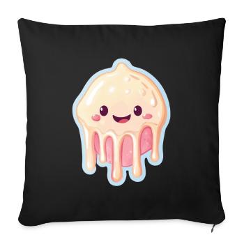 Eiscreme Eis - Sofa pillowcase 17,3'' x 17,3'' (45 x 45 cm) - black - Front