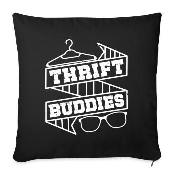 Thrift Shop Thrift Buddies Love Thrifting - Sofa pillowcase 17,3'' x 17,3'' (45 x 45 cm) - black - Front