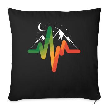 mountains nature landscape - Sofa pillowcase 17,3'' x 17,3'' (45 x 45 cm) - black - Front