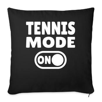Mode Tennis ON – Conception du joueur et du fan - Housse de coussin décorative 45 x 45 cm - noir - Devant
