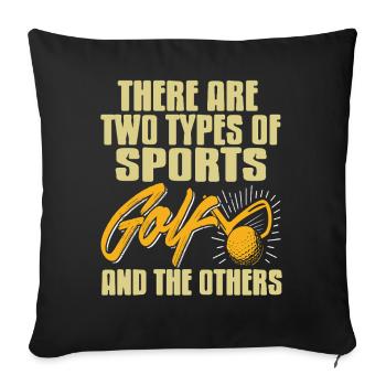 Make Your Choice Golf Club Strategy Humor - Sofakissenbezug 45 x 45 cm - Schwarz - Vorne
