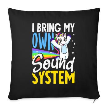 Public Fart Funny Inappropriate - Sofa pillowcase 17,3'' x 17,3'' (45 x 45 cm) - black - Front