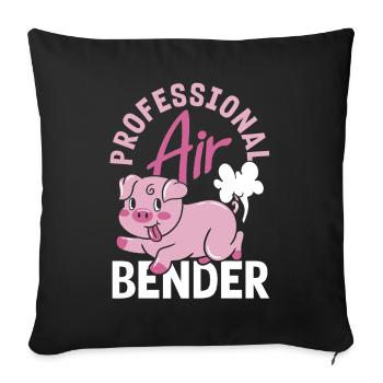 Public Fart Funny Inappropriate - Sofa pillowcase 17,3'' x 17,3'' (45 x 45 cm) - black - Front