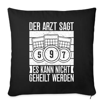 Bingo Player The Doctor Says Can't Be Cured - Sofa pillowcase 17,3'' x 17,3'' (45 x 45 cm) - black - Front