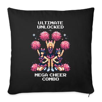 Ultime : Combo Mega Cheerleading | Cheerleading - Housse de coussin décorative 45 x 45 cm - noir - Devant
