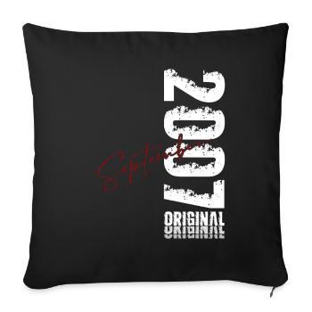 18th birthday Original September 2007 - Sofa pillowcase 17,3'' x 17,3'' (45 x 45 cm) - black - Front